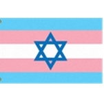 Transgender flag with star 90 x 150 cm